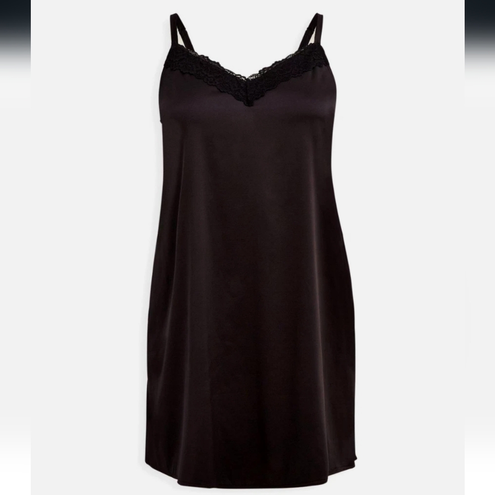 Dream Satin Lace Trim Sleep Gown